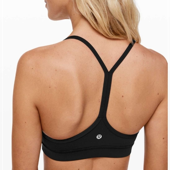 Lululemon Athletica Flow Y Nulu Bra Black Raceback Activewear Sports Bra Size 6 - Picture 12 of 17
